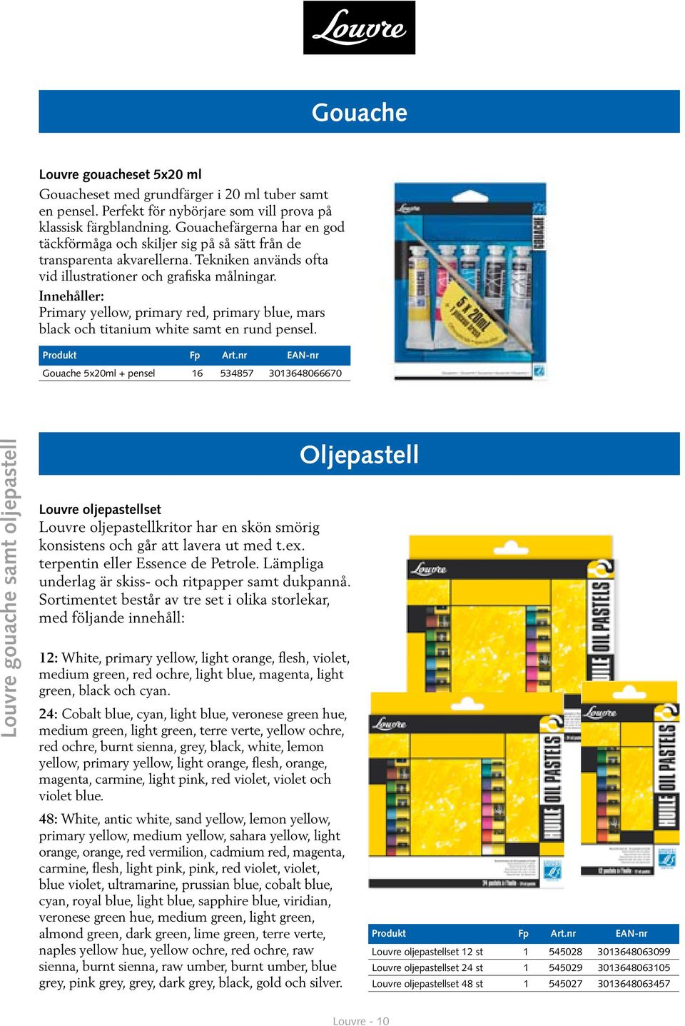 Innehåller: Primary yellow, primary red, primary blue, mars black och titanium white samt en rund pensel.