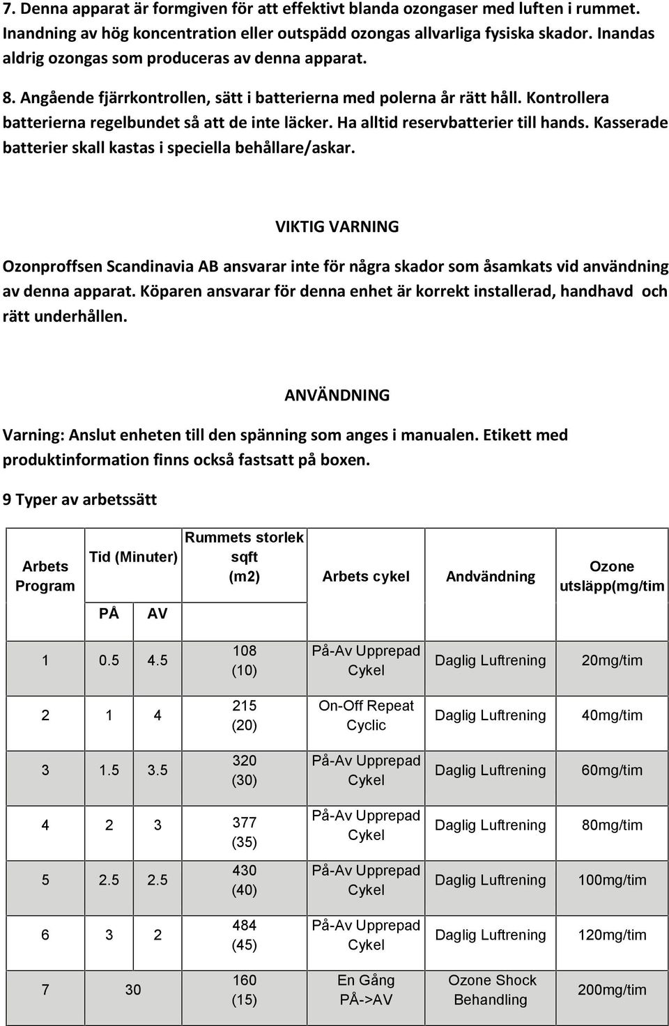 Ha alltid reservbatterier till hands. Kasserade batterier skall kastas i speciella behållare/askar.