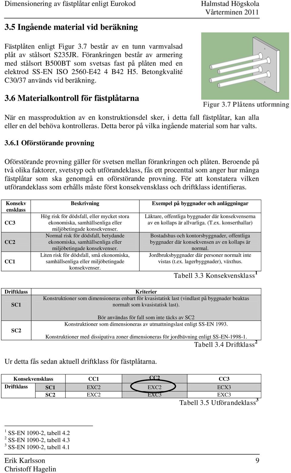 6 Materialkontroll för fästplåtarna När en massproduktion av en konstruktionsdel sker, i detta fall fästplåtar, kan alla eller en del behöva kontrolleras.