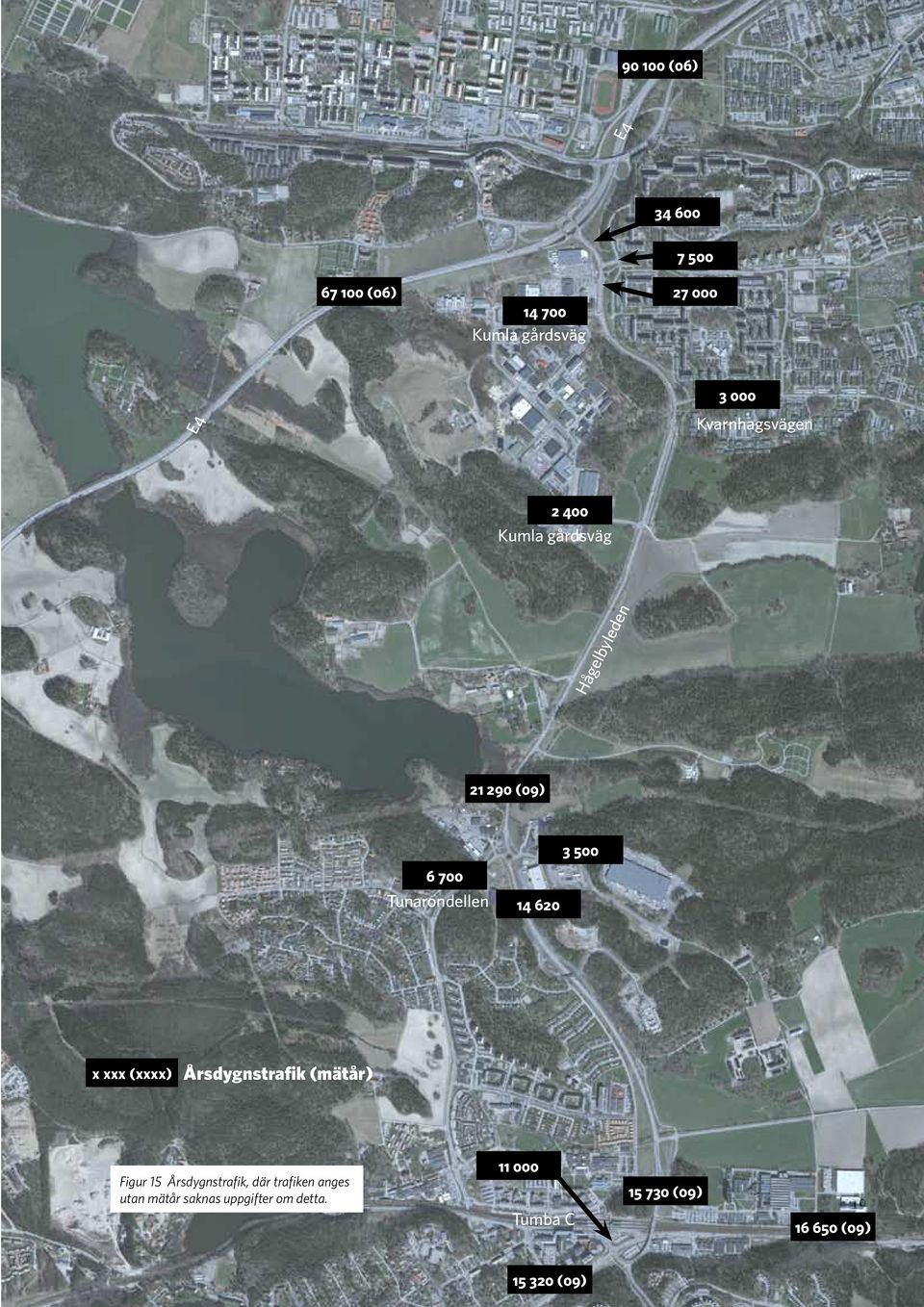 620 3 500 x xxx (xxxx) Årsdygnstrafik (mätår) Figur 15 Årsdygnstrafik, där trafiken