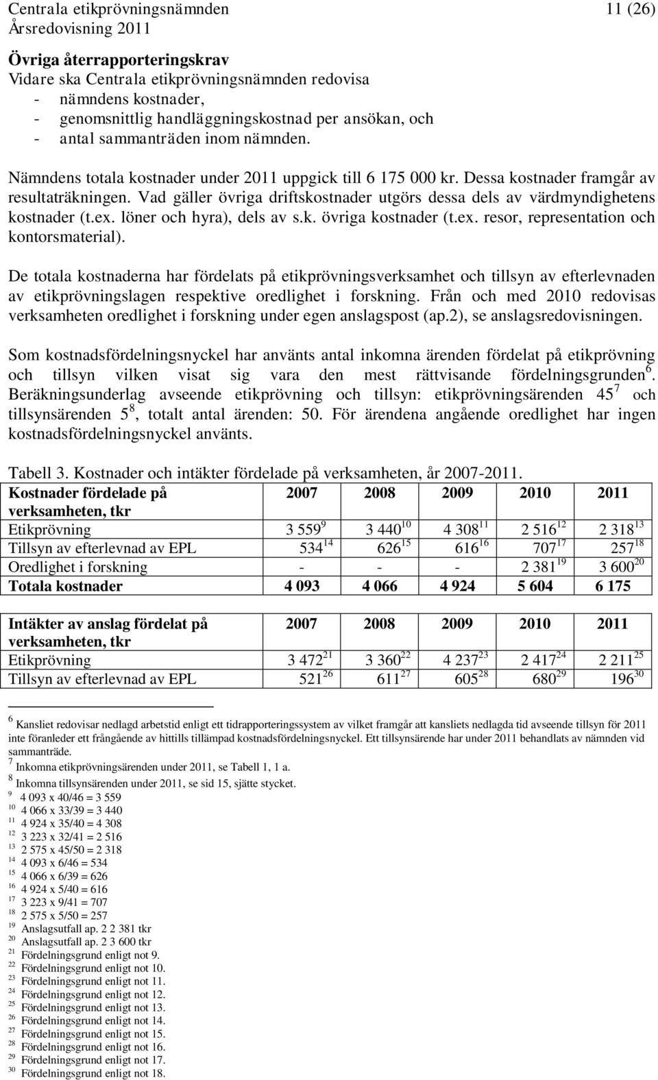 löner och hyra), dels av s.k. övriga kostnader (t.ex. resor, representation och kontorsmaterial).