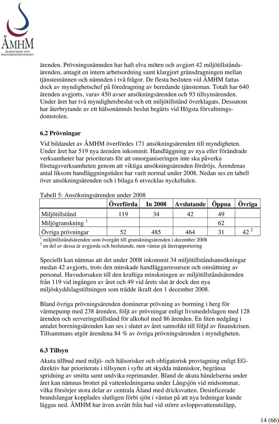 Under året har två myndighetsbeslut och ett miljötillstånd överklagats. Dessutom har återbrytande av ett hälsonämnds beslut begärts vid Högsta förvaltningsdomstolen. 6.