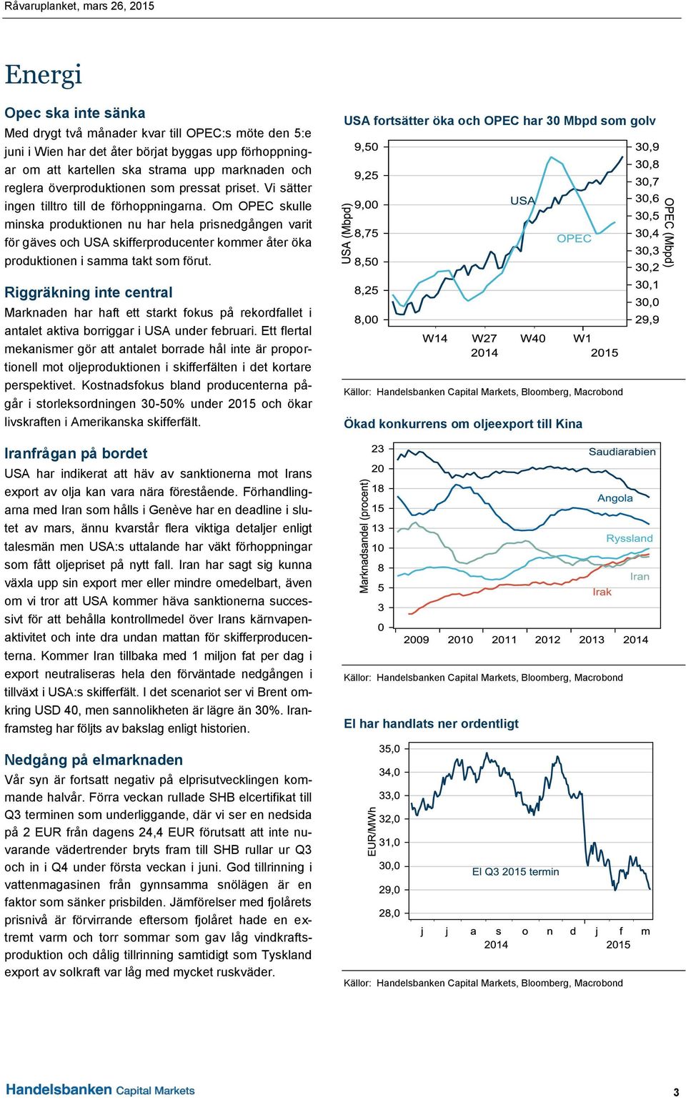 Om OPEC skulle minska produktionen nu har hela prisnedgången varit för gäves och USA skifferproducenter kommer åter öka produktionen i samma takt som förut.