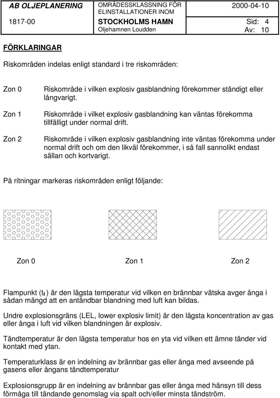 Riskområde i vilken explosiv gasblandning inte väntas förekomma under normal drift och om den likväl förekommer, i så fall sannolikt endast sällan och kortvarigt.