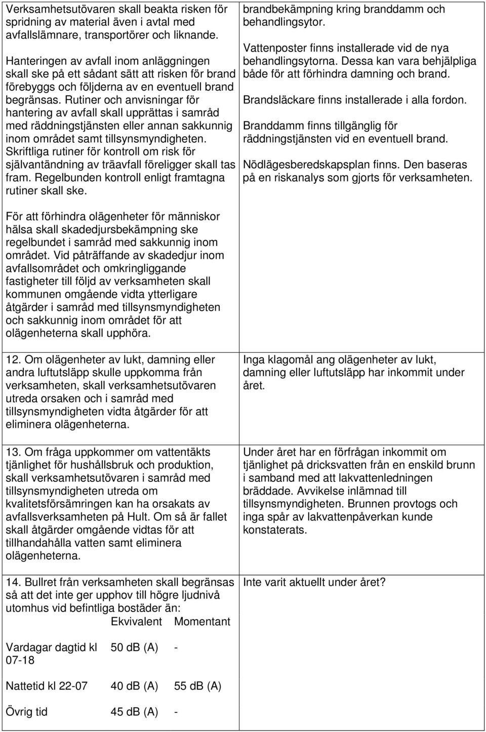 Rutiner och anvisningar för hantering av avfall skall upprättas i samråd med räddningstjänsten eller annan sakkunnig inom området samt tillsynsmyndigheten.