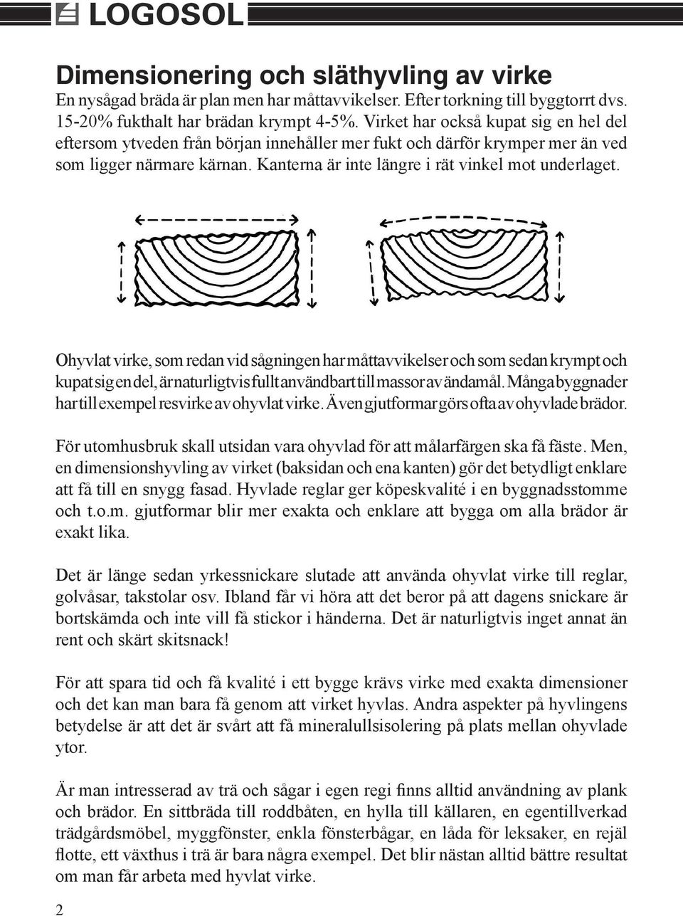 Ohyvlat virke, som redan vid sågningen har måttavvikelser och som sedan krympt och kupat sig en del, är naturligtvis fullt användbart till massor av ändamål.