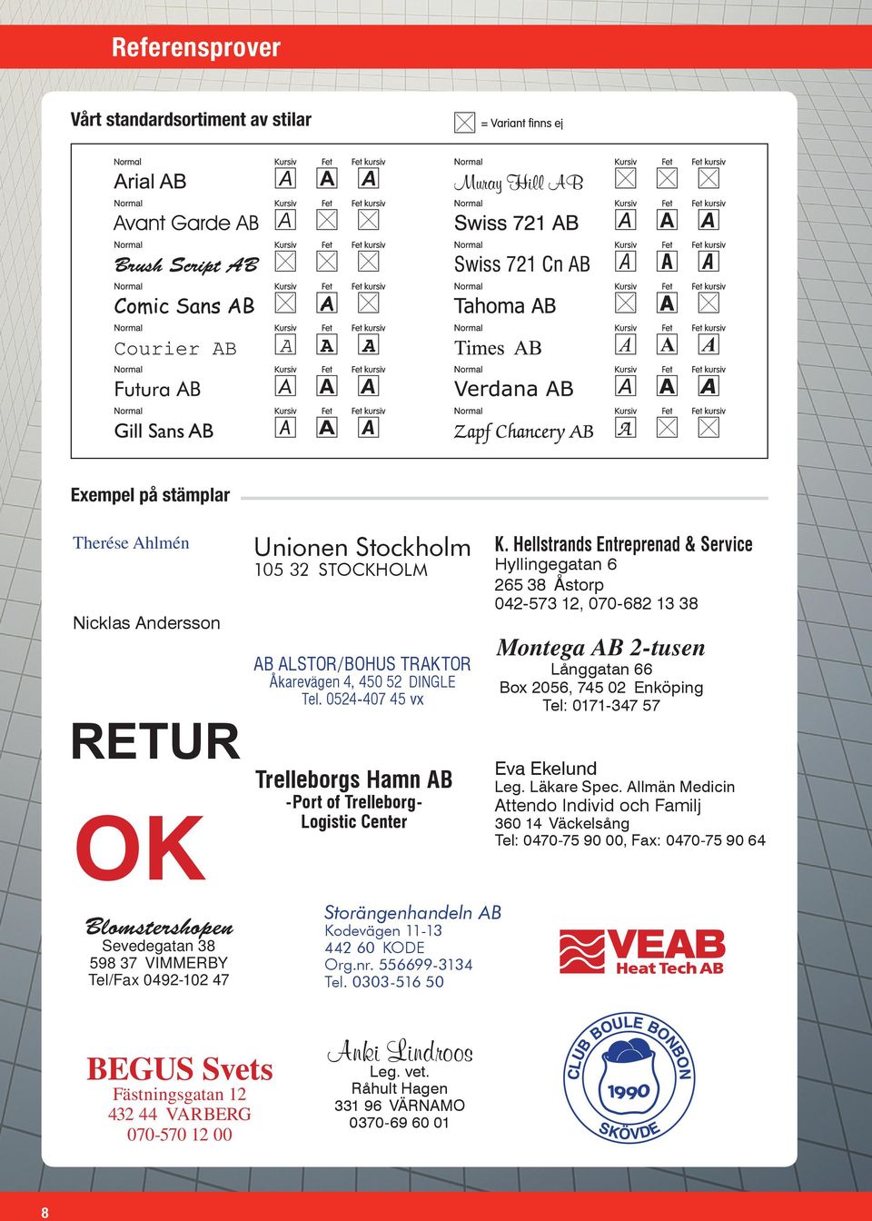 Comic Courier B Tahoma B Times B B Tahoma B Times Normal Normal Normal Normal Normal Normal Gill Sans B s B Normal Normal Futura B B Swiss 721 Cn B = Variant finns ej Verdana B Zapf Chancery B B