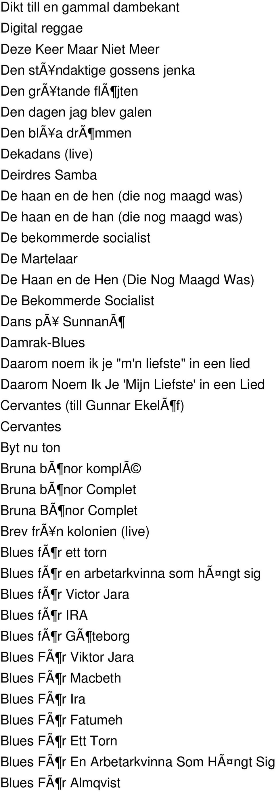 Cornelis Vreeswijk Sang Liste ListVote.com - PDF Free Download