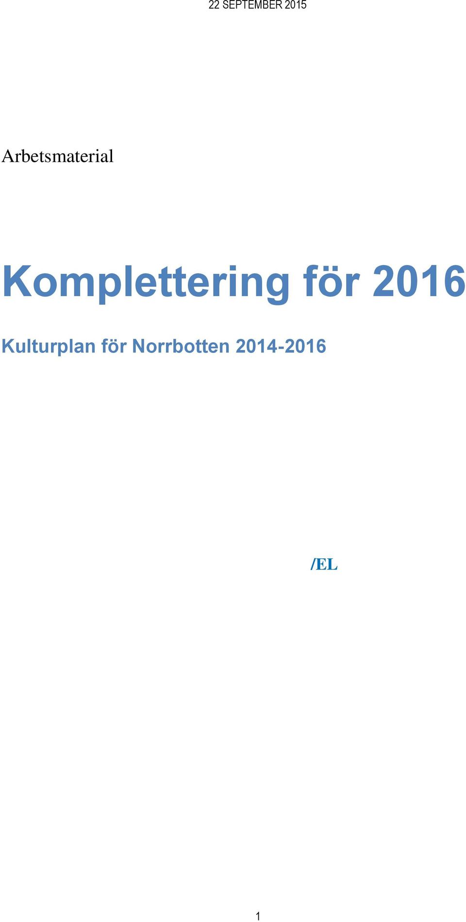 2016 Kulturplan för