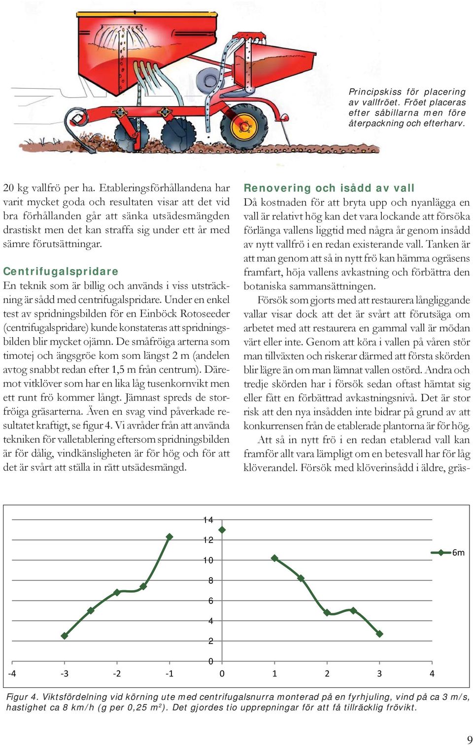 Centrifugalspridare En teknik som är billig och används i viss utsträckning är sådd med centrifugalspridare.