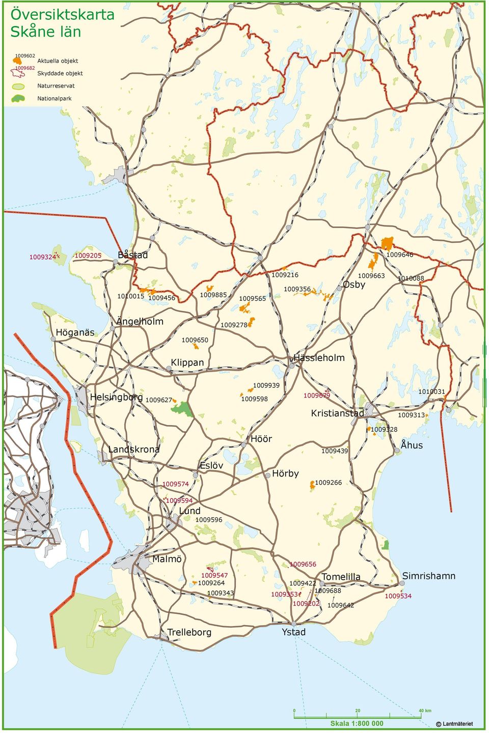 1009598 1009679 1010031 Kristianstad 1009313 Landskrona Höör 1009439 1009328 Åhus 1009574 Eslöv Hörby 1009266 1009594 Lund 1009596 Malmö 1009656