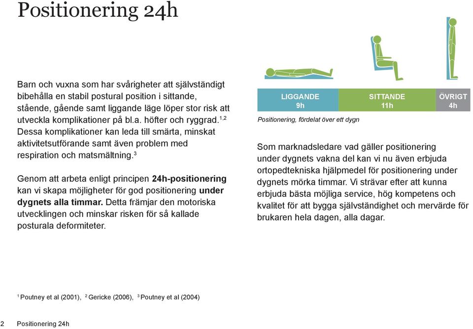 3 Genom att arbeta enligt principen 24h-positionering kan vi skapa möjligheter för god positionering under dygnets alla timmar.