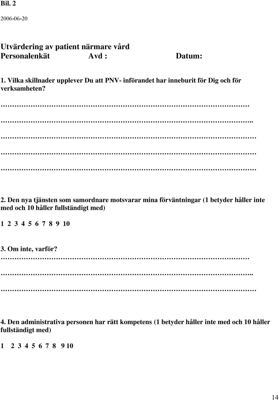 Den nya tjänsten som samordnare motsvarar mina förväntningar (1 betyder håller inte med och håller fullständigt