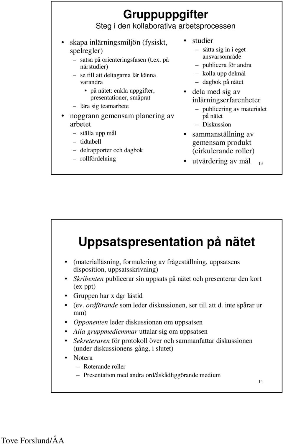 delrapporter och dagbok rollfördelning studier sätta sig in i eget ansvarsområde publicera för andra kolla upp delmål dagbok på nätet dela med sig av inlärningserfarenheter publicering av materialet