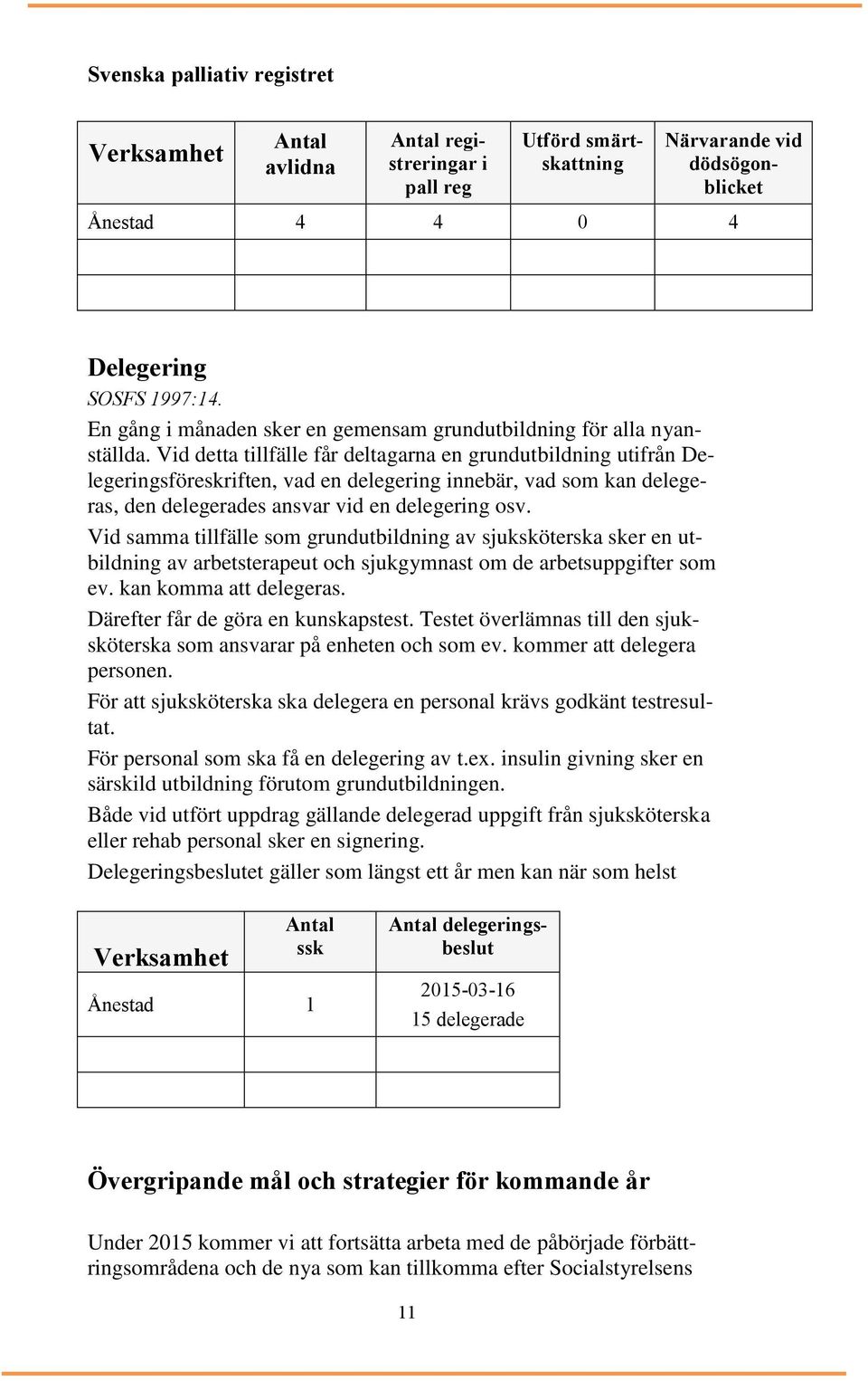 Vid detta tillfälle får deltagarna en grundutbildning utifrån Delegeringsföreskriften, vad en delegering innebär, vad som kan delegeras, den delegerades ansvar vid en delegering osv.