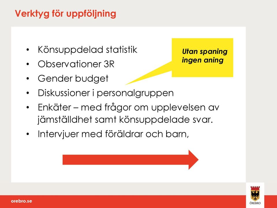 frågor om upplevelsen av jämställdhet samt könsuppdelade