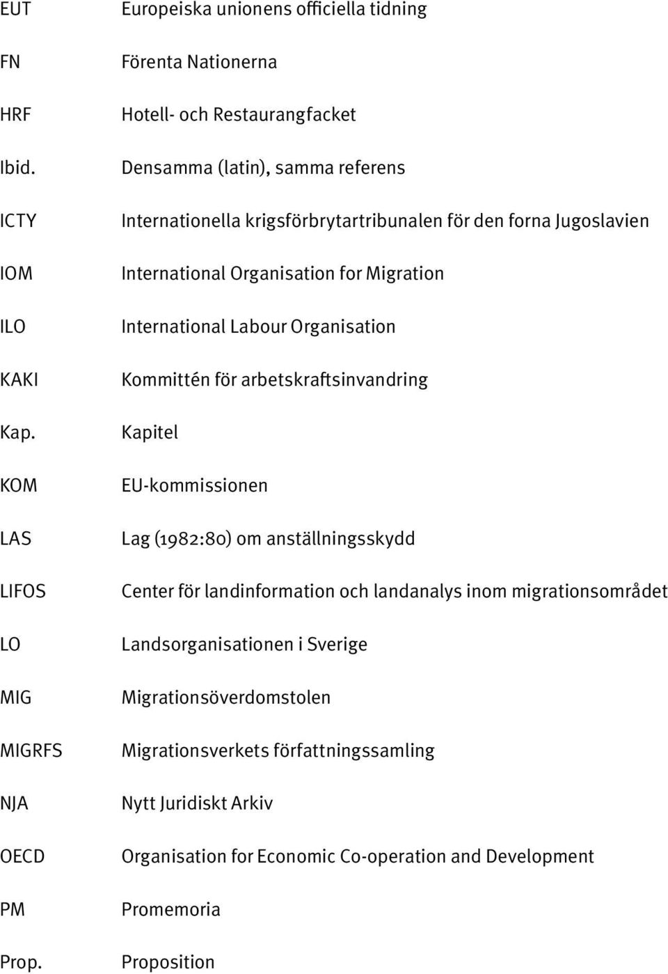Jugoslavien International Organisation for Migration International Labour Organisation Kommittén för arbetskraftsinvandring Kapitel EU-kommissionen Lag (1982:80) om