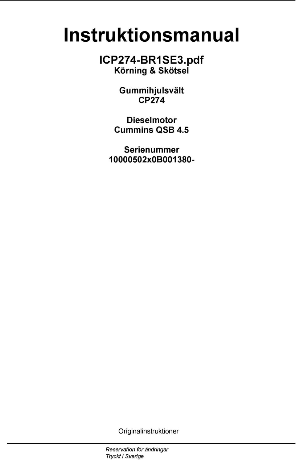 Dieselmotor Cummins QSB 4.