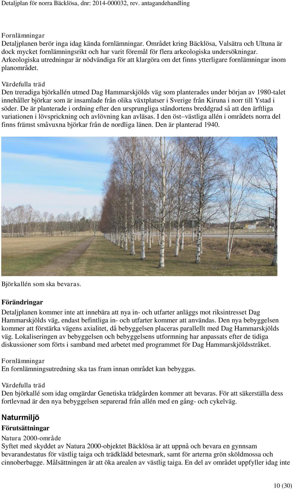 Arkeologiska utredningar är nödvändiga för att klargöra om det finns ytterligare fornlämningar inom planområdet.
