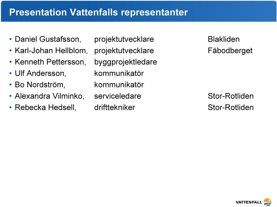 byggprojektledare Ulf Andersson, kommunikatör Bo Nordström, kommunikatör