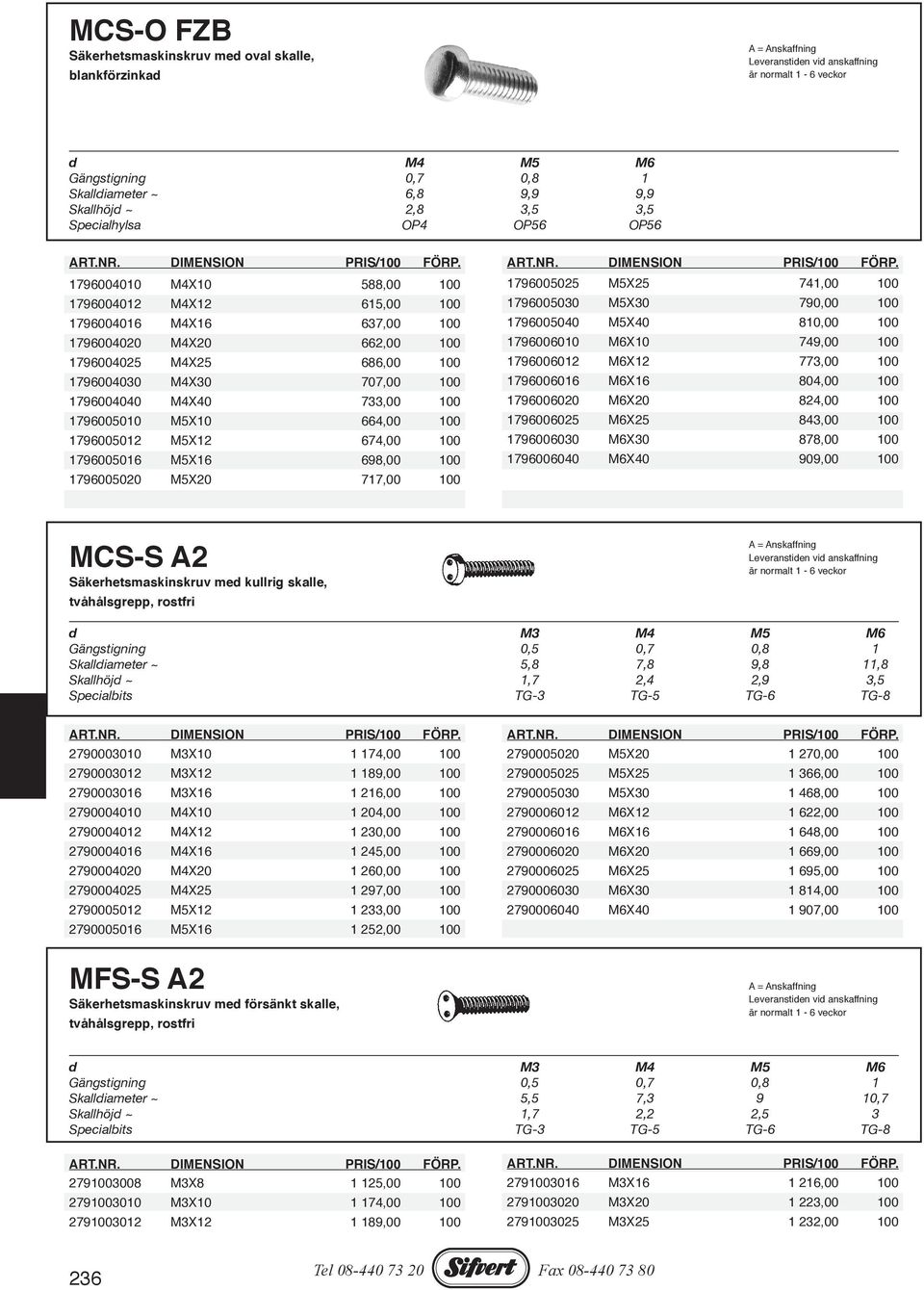 1796005012 M5X12 674,00 100 1796005016 M5X16 698,00 100 1796005020 M5X20 717,00 100 1796005025 M5X25 741,00 100 1796005030 M5X30 790,00 100 1796005040 M5X40 810,00 100 1796006010 M6X10 749,00 100