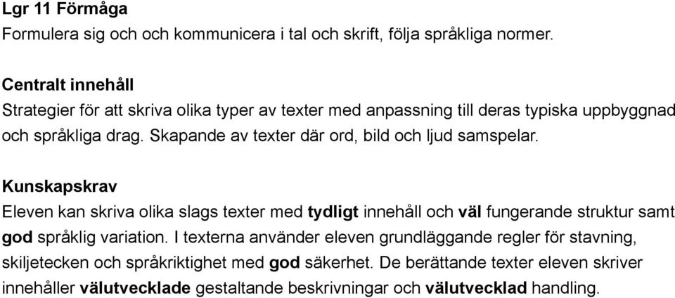 Skapande av texter där ord, bild och ljud samspelar.