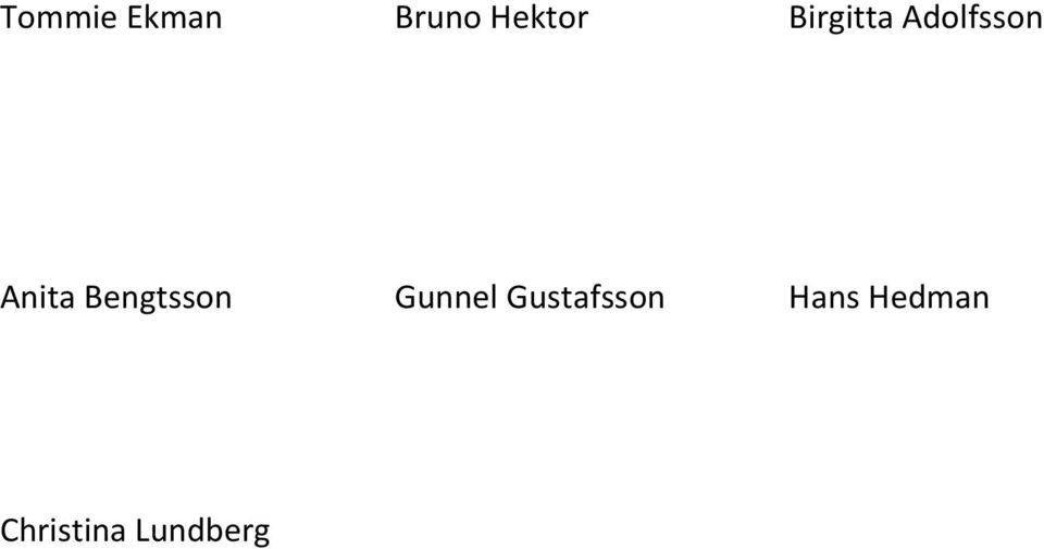Bengtsson Gunnel Gustafsson