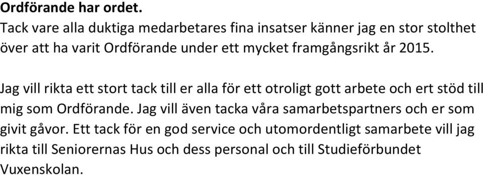 framgångsrikt år 2015.