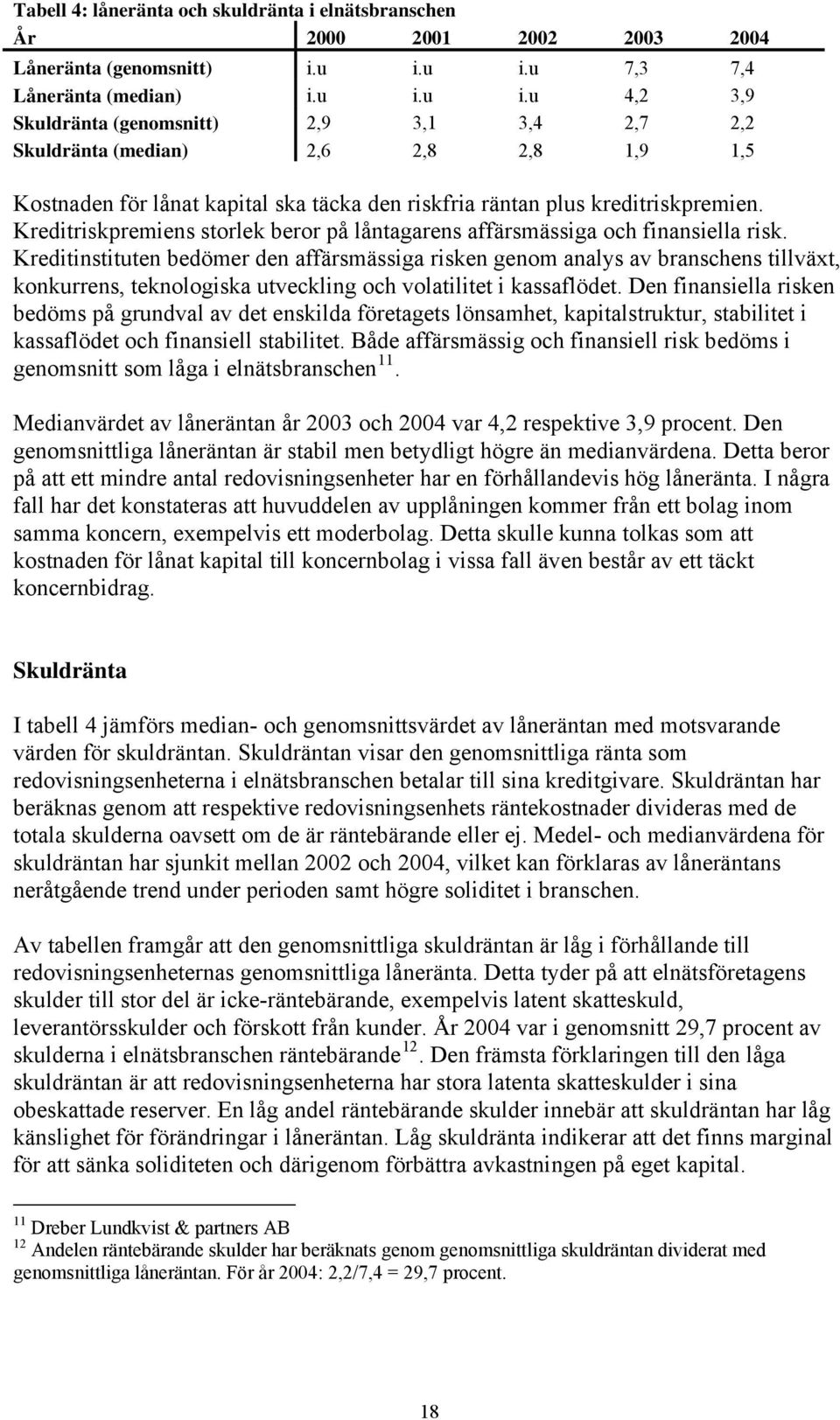 Kreditriskpremiens storlek beror på låntagarens affärsmässiga och finansiella risk.