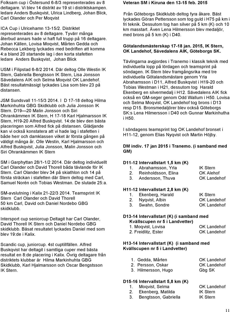 Tyvärr många återbud annars hade vi haft full trupp på 16 deltagare.