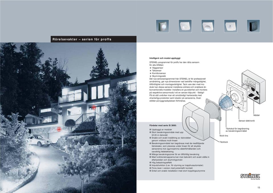 Tack vare den med moduler kan dessa sensorer installeras enklare och snabbare än konventionella modeller: Installera en grundenhet och montera på respektive sensormodul vid en senare tidpunkt -