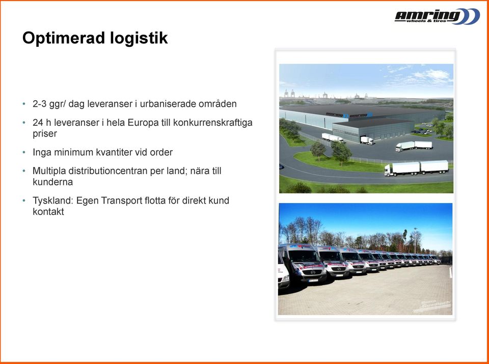 minimum kvantiter vid order Multipla distributioncentran per land;