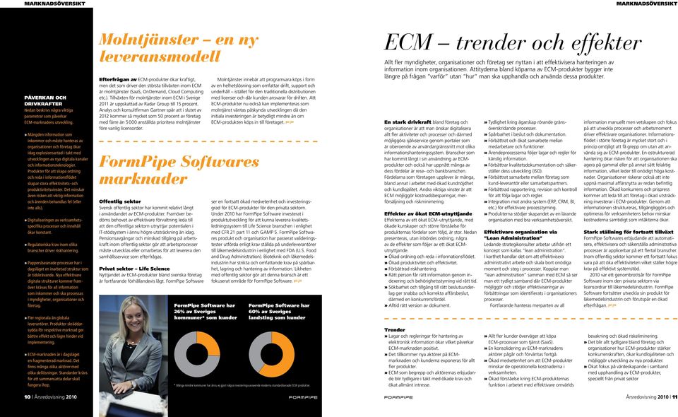 Produkter för att skapa ordning och reda i informationsflödet skapar stora effektivitets- och produktivitetsvinster.