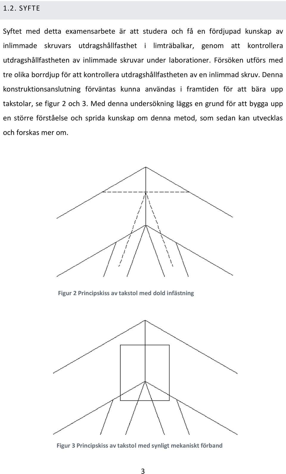 Denna konstruktionsanslutning förväntas kunna användas i framtiden för att bära upp takstolar, se figur 2 och 3.