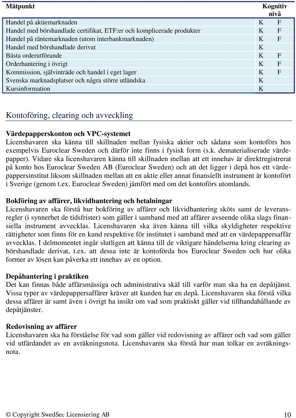 avveckling Värdepapperskonton och VPC-systemet Licenshavaren ska känna till skillnaden mellan fysiska aktier och sådana som kontoförs hos exempelvis Euroclear Sweden och därför inte finns i fysisk