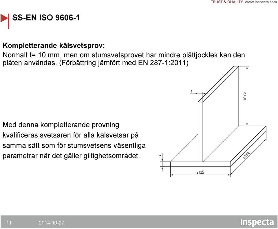 (Förbättring jämfört med EN 287-1:2011) Med denna kompletterande provning kvalificeras