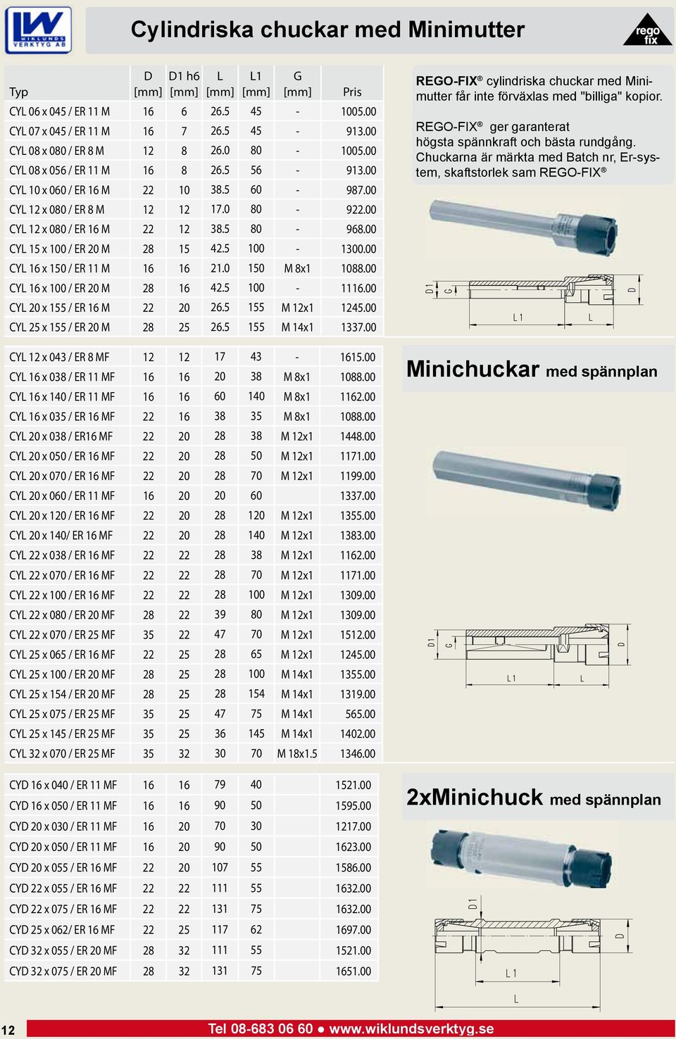 00 CYL 15 x 100 / ER 20 M 28 15 42.5 100-1300.00 CYL 16 x 150 / ER 11 M 16 16 21.0 150 M 8x1 1088.00 CYL 16 x 100 / ER 20 M 28 16 42.5 100-1116.00 CYL 20 x 155 / ER 16 M 22 20 26.5 155 M 12x1 1245.