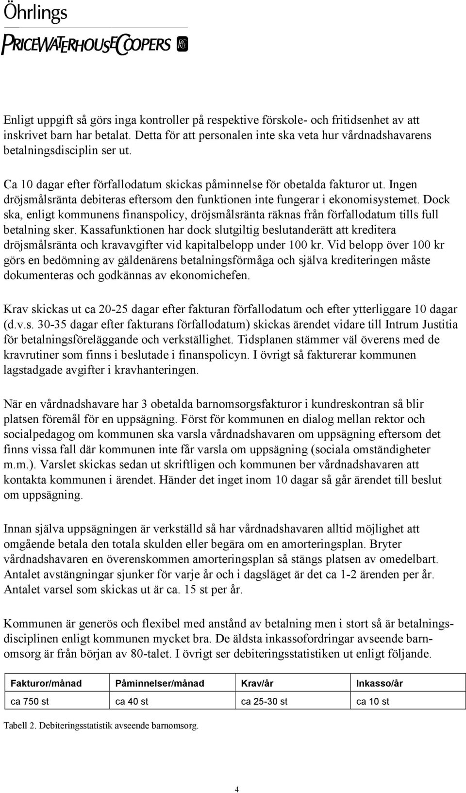 Ingen dröjsmålsränta debiteras eftersom den funktionen inte fungerar i ekonomisystemet. Dock ska, enligt kommunens finanspolicy, dröjsmålsränta räknas från förfallodatum tills full betalning sker.