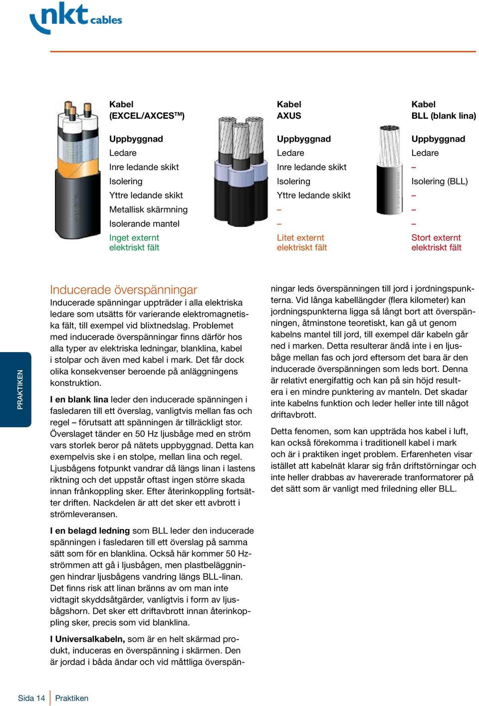 Inducerade spänningar uppträder i alla elektriska ledare som utsätts för varierande elektromagnetiska fält, till exempel vid blixtnedslag.