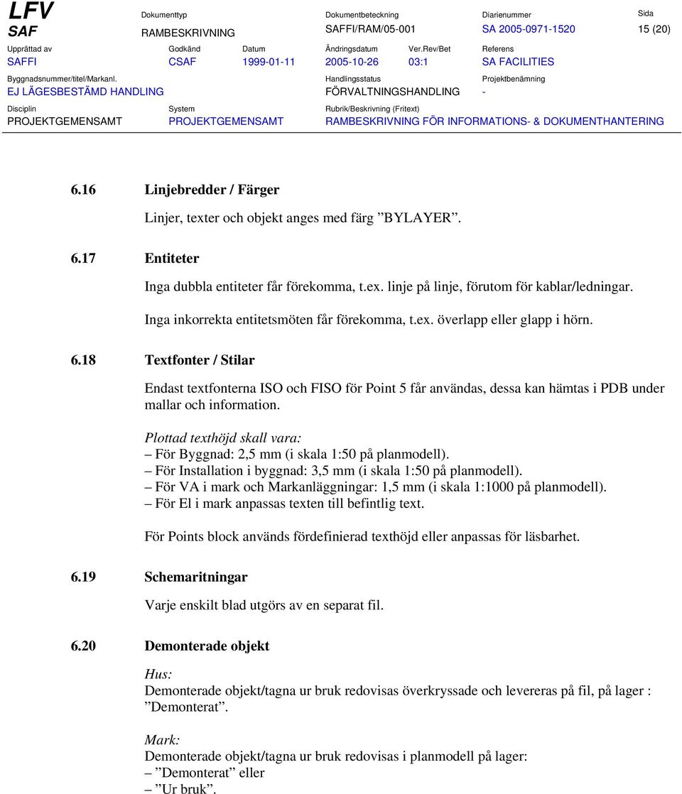 18 Textfonter / Stilar Endast textfonterna ISO och FISO för Point 5 får användas, dessa kan hämtas i PDB under mallar och information.