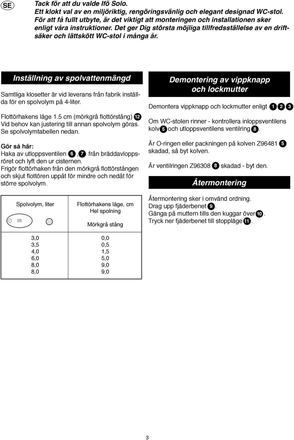 Det ger Dig största möjliga tillfredsställelse av en driftsäker och lättskött WC-stol i många år.