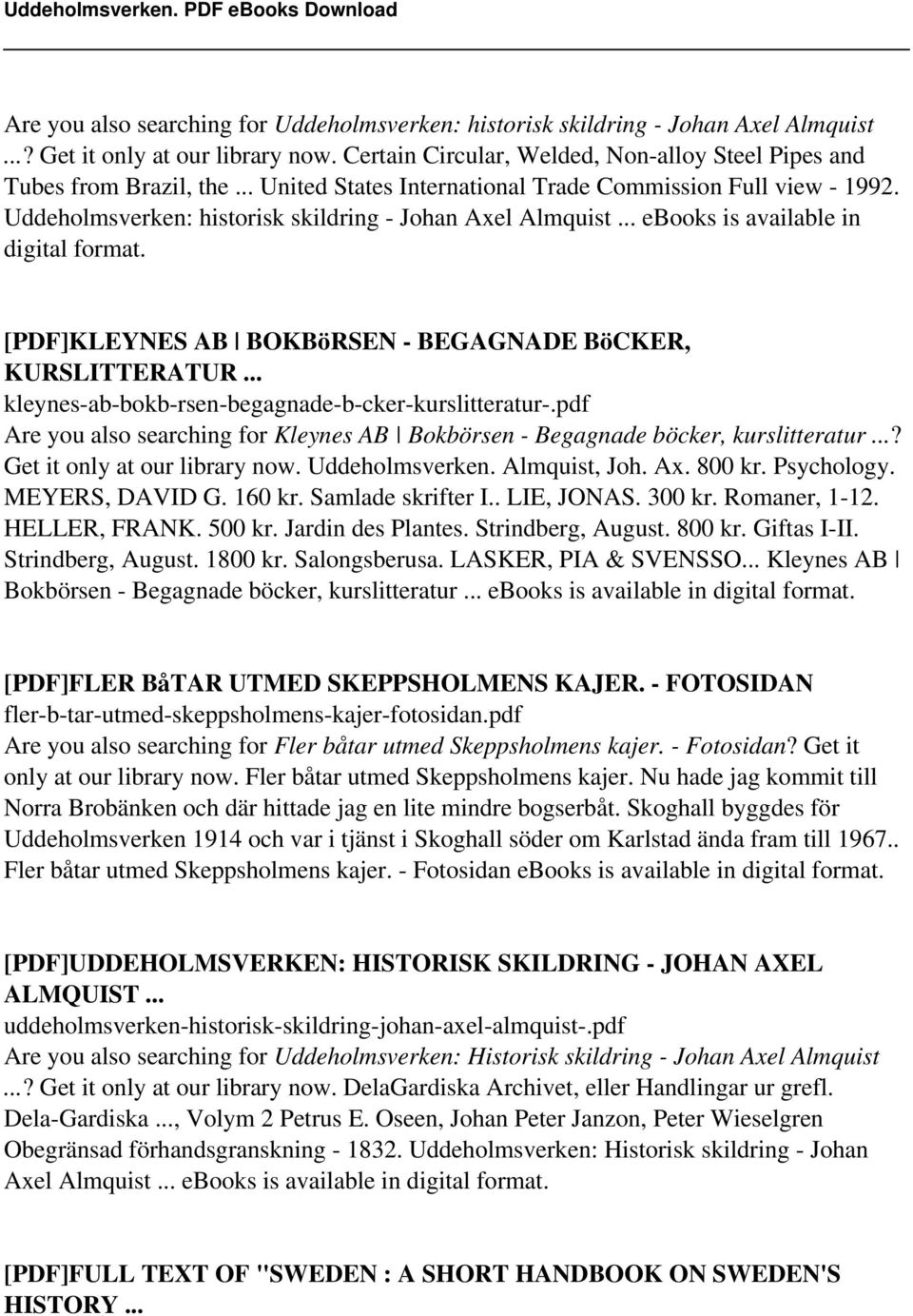 [PDF]KLEYNES AB BOKBöRSEN - BEGAGNADE BöCKER, KURSLITTERATUR... kleynes-ab-bokb-rsen-begagnade-b-cker-kurslitteratur-.