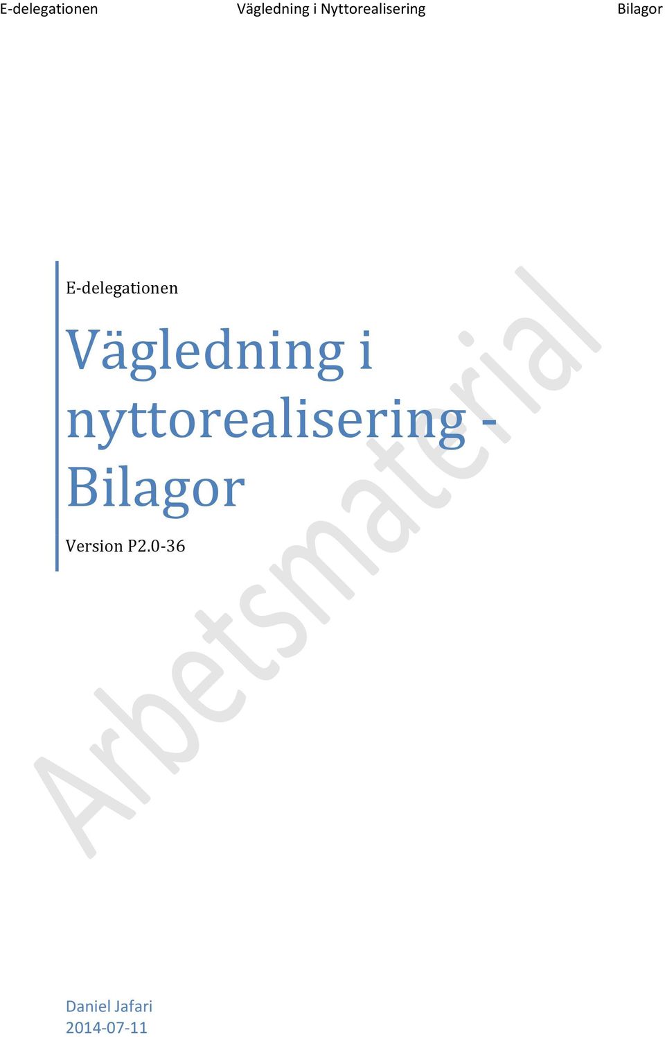 nyttorealisering - Bilagor Version