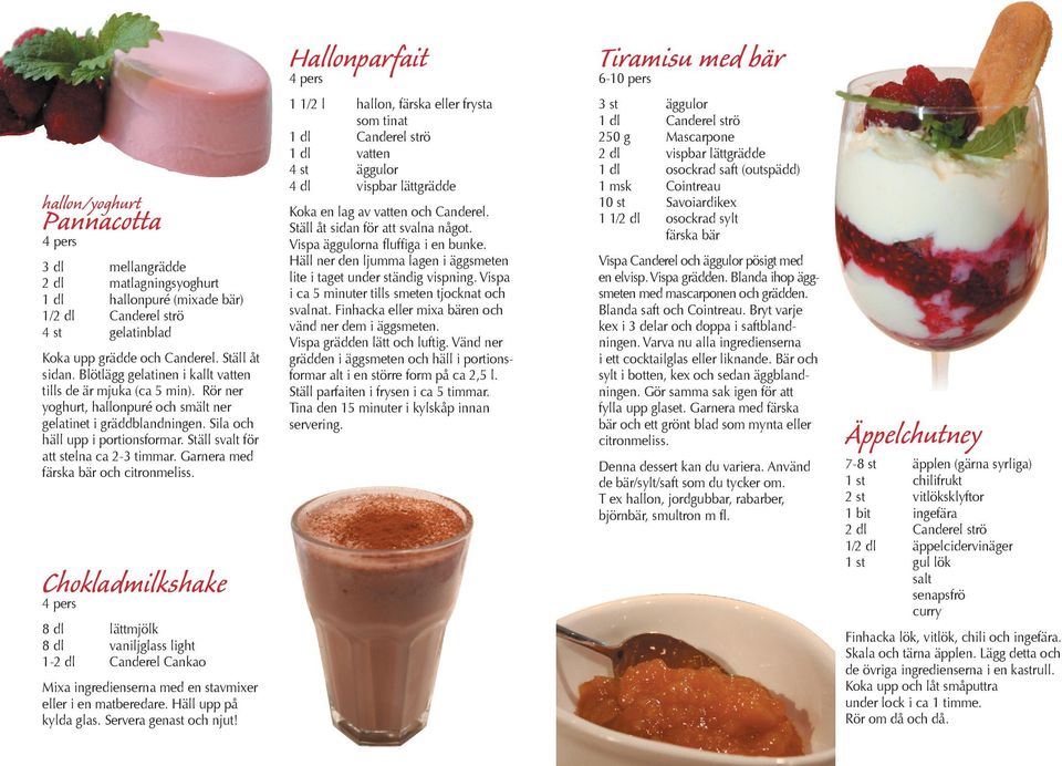 Ställ svalt för att stelna ca 2-3 timmar. Garnera med färska bär och citronmeliss.