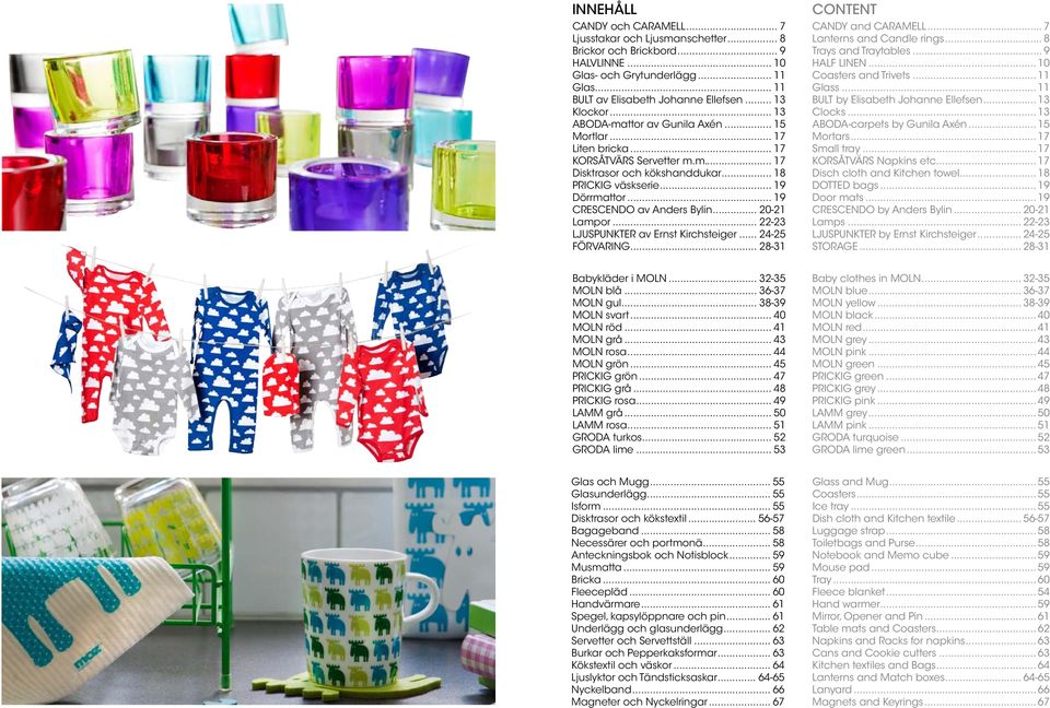 .. 19 CRESCENDO av Anders Bylin... 0-1 Lampor... -3 LJUSPUNKTER av Ernst Kirchsteiger... -5 FÖRVARING... 8-31 CONTENT CANDY and CARAMELL... 7 Lanterns and Candle rings... 8 Trays and Traytables.