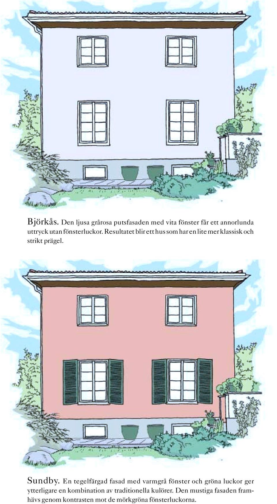 Resultatet blir ett hus som har en lite mer klassisk och strikt prägel. Sundby.