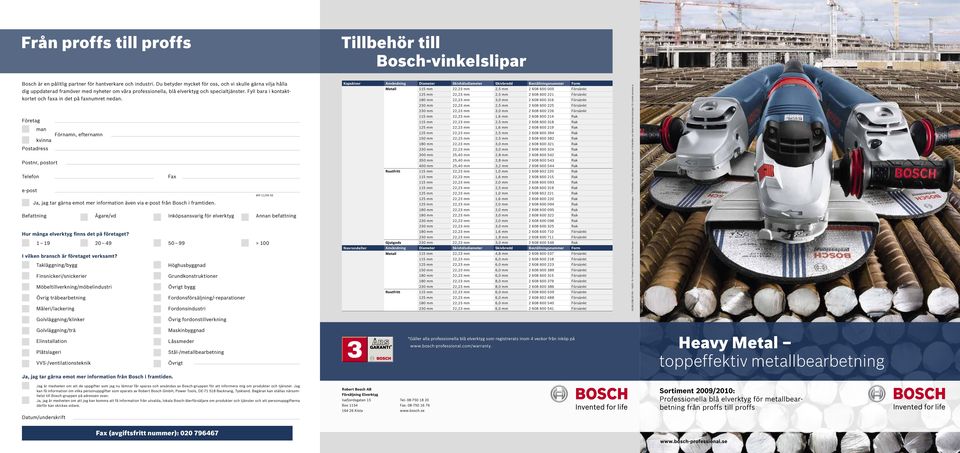 Fyll bara i kontaktkortet och faxa in det på faxnumret nedan.