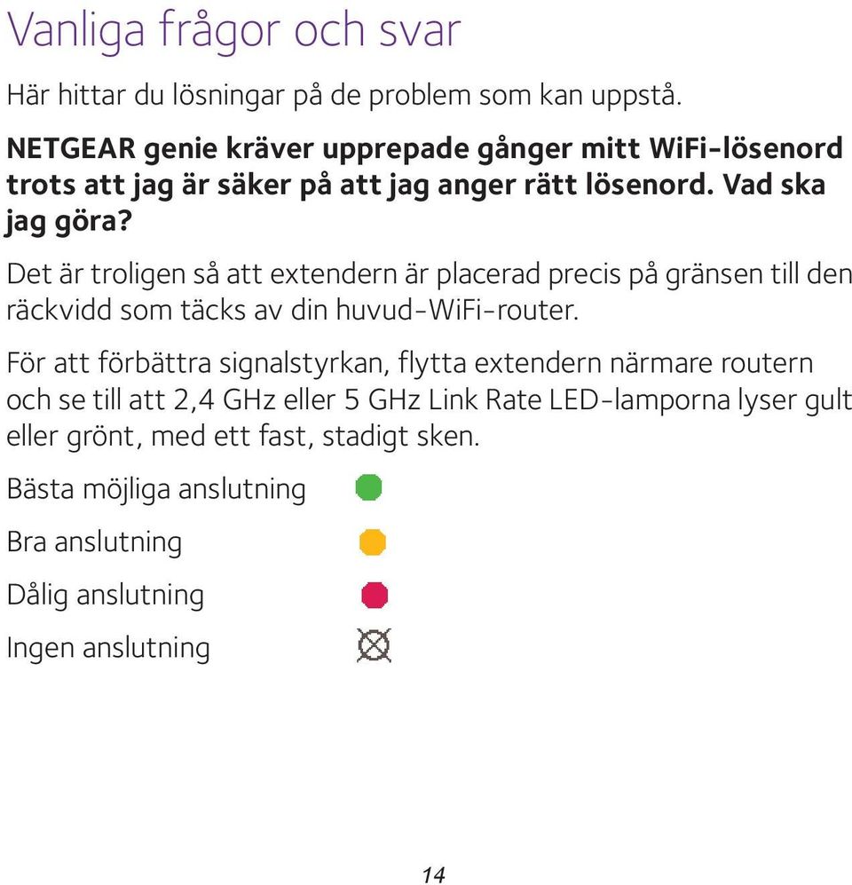 Det är troligen så att extendern är placerad precis på gränsen till den räckvidd som täcks av din huvud-wifi-router.