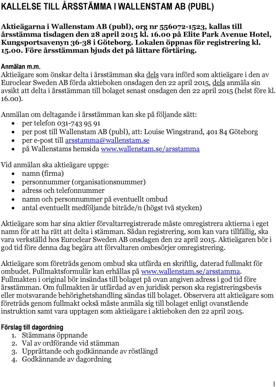 an bjuds det på lättare förtäring. Anmä