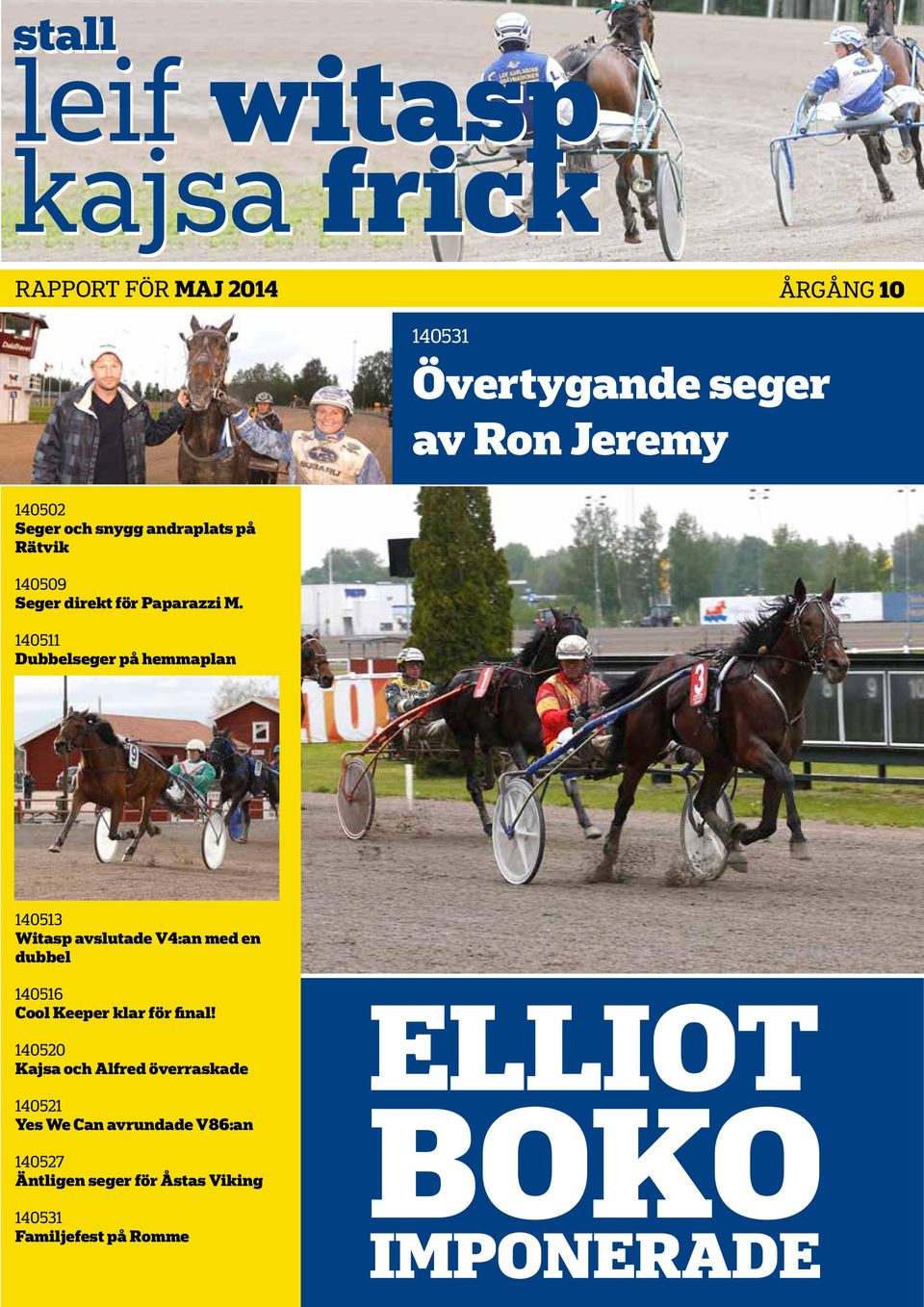 140511 Dubbelseger på hemmaplan 140513 Witasp avslutade V4:an med en dubbel 140516 Cool Keeper klar för final!
